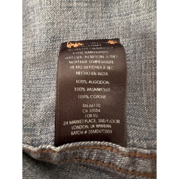 CPO Provisions Tactical Utility Denim L/S Button down Shirt Mens L Vintage Y2K - Picture 12 of 12